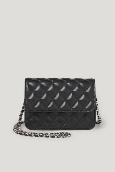 Clockhouse Girls - CLOCKHOUSE - schoudertas met stiksels - imitatieleer - zwart