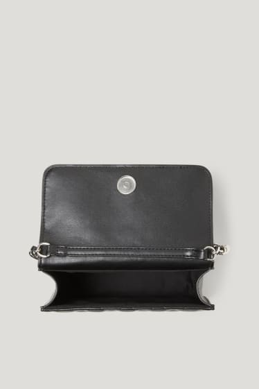 Clockhouse Girls - CLOCKHOUSE - schoudertas met stiksels - imitatieleer - zwart