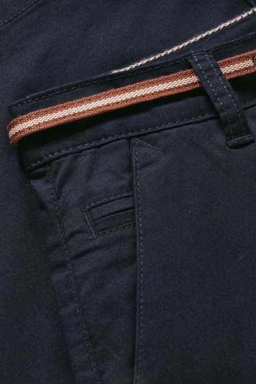 Dames - Rok met riem - donkerblauw