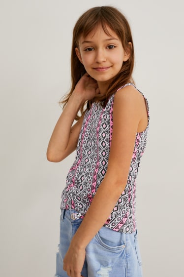 Kids Girls - Multipack of 2 - top with knot detail - rose