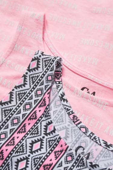 Kids Girls - Multipack of 2 - top with knot detail - rose