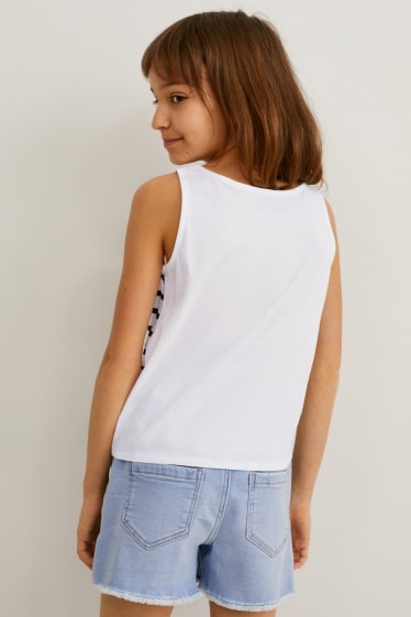 Kids Girls - Multipack 2er - Top mit Knotendetail - weiß