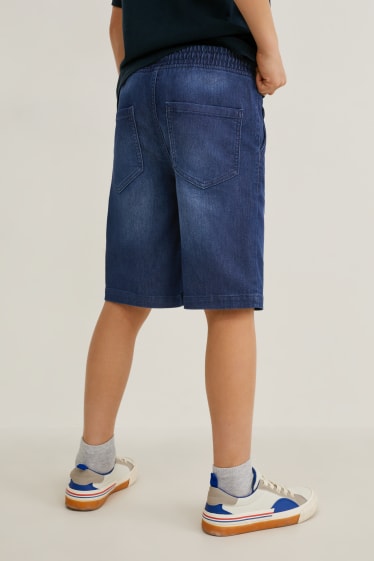 Băieți - Multipack 3 buc. - pantaloni scurți denim - denim-albastru
