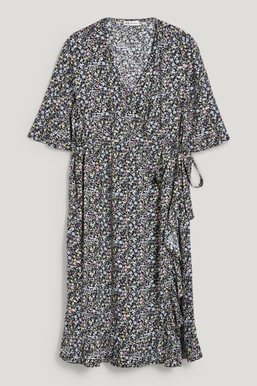 Women - Nursing dress - floral - dark blue