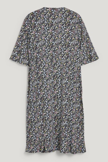 Women - Nursing dress - floral - dark blue