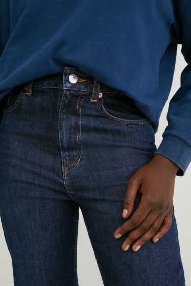 Dames - Made in EU - straight jeans - high waist - biokatoen - jeansblauw