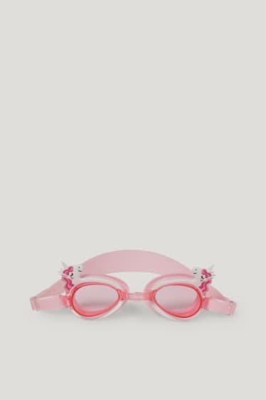 Kids Girls - Einhorn - Schwimmbrille - rosa