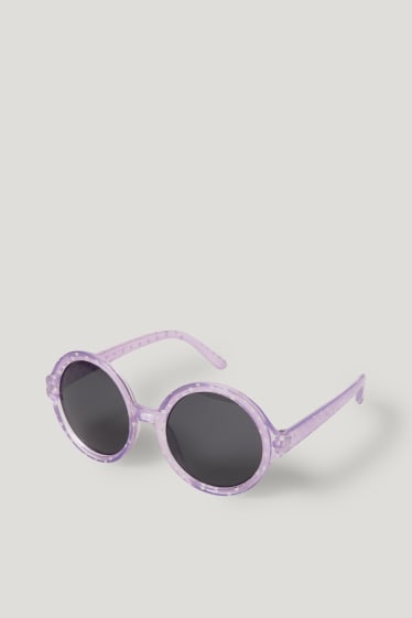 Batolata dívky - Sluneční brýle - z recyklovaného materiálu - s třpytivým efektem - puntíkované - světle fialová