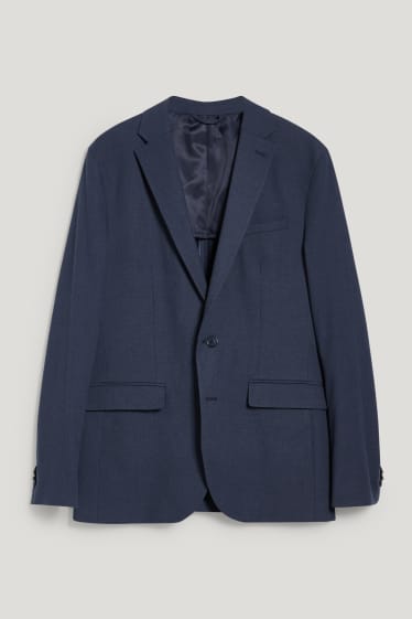 Hommes - Veste de costume - lim fit - Flex - LYCRA® - bleu foncé-chiné
