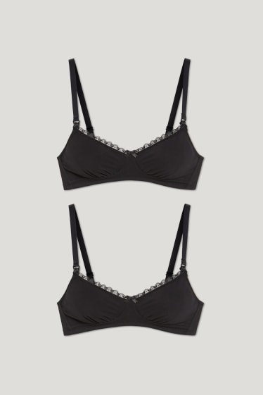 Femmes - Lot de 2 - soutiens-gorges d’allaitement - noir