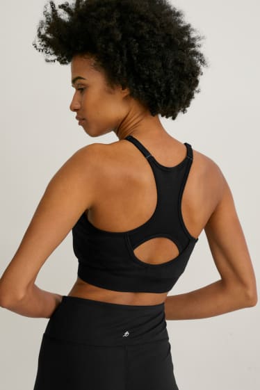 Dona - Sostenidors tècnics - enconxats - running - 4 Way Stretch - negre