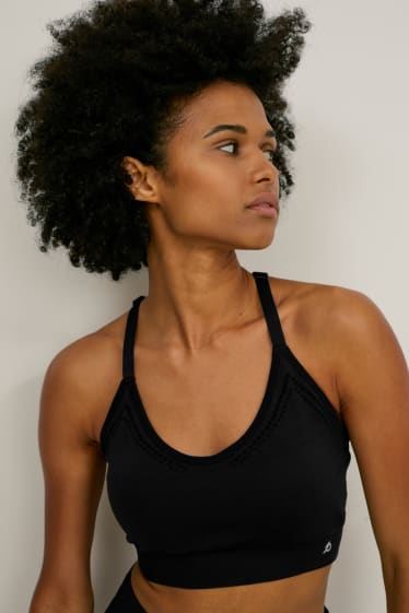 Dona - Sostenidors tècnics - enconxats - running - 4 Way Stretch - negre