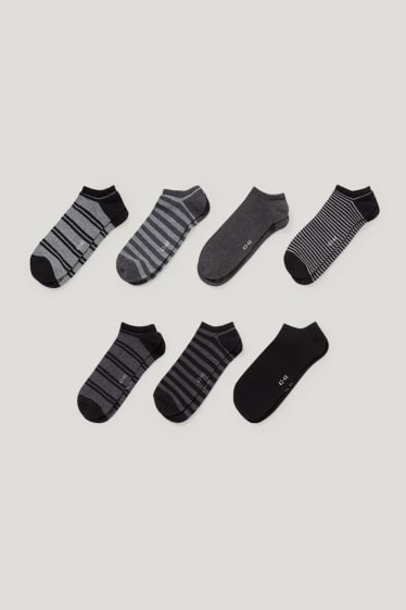 Hommes - Lot de 7 - chaussettes de sport - LYCRA® - noir