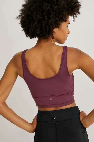Damen - Funktions-BH - wattiert - 4 Way Stretch - lila
