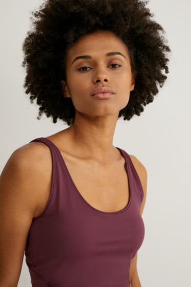Damen - Funktions-BH - wattiert - 4 Way Stretch - lila