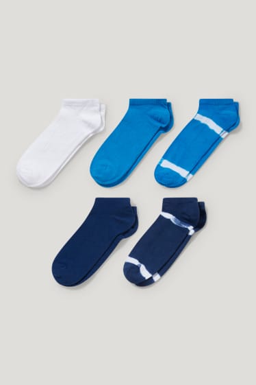 Garçons - Lot de 5 - chaussettes de sport - bleu