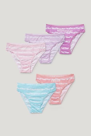 Kids Girls - Multipack of 5 - briefs - rose