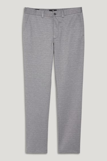 Herren - Anzughose - Slim Fit - Flex - LYCRA® - grau-melange