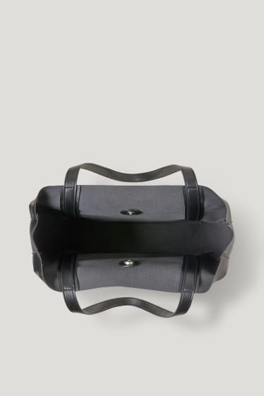 Clockhouse Girls - Shopper - faux leather - black