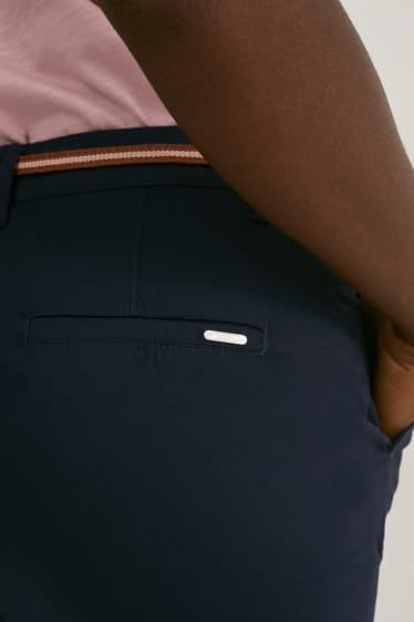 Dames - Rok met riem - donkerblauw