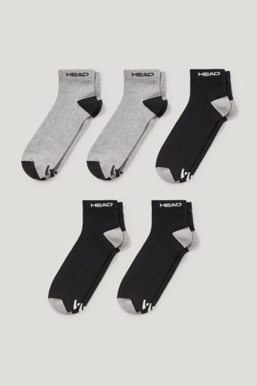 Hombre - HEAD - pack de 5 - calcetines cortos deportivos - negro