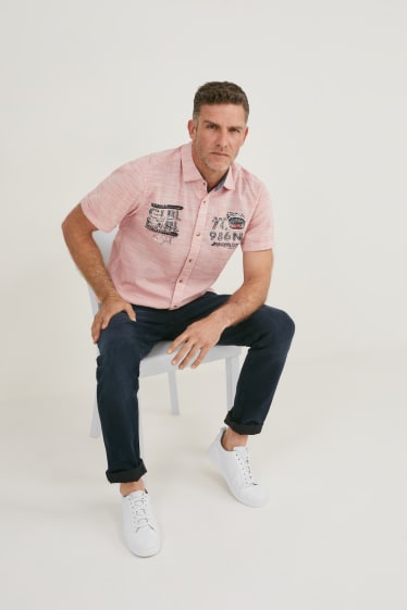 Herren - Hemd - Regular Fit - Kent - rosa