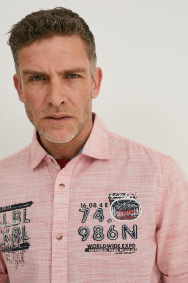Herren - Hemd - Regular Fit - Kent - rosa
