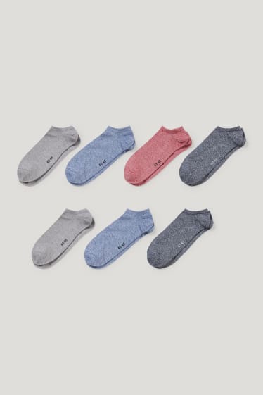 Hombre - Pack de 7 - calcetines tobilleros - LYCRA® - azul oscuro