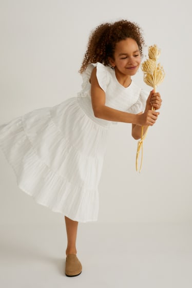 Toddler Girls - Kleid - Glanz-Effekt - cremeweiß