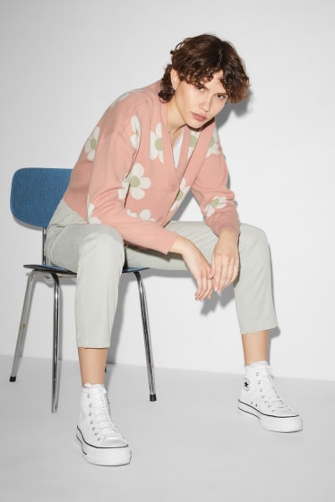 Clockhouse Girls - CLOCKHOUSE - Strickjacke - geblümt - rosa
