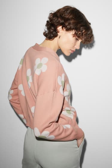 Clockhouse Girls - CLOCKHOUSE - Strickjacke - geblümt - rosa