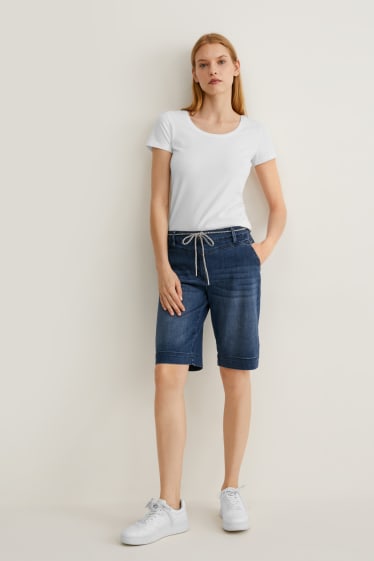 Dona - Pantalons curts texans - texà blau