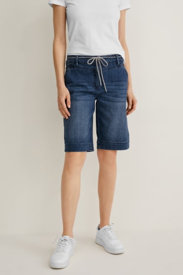 Dona - Pantalons curts texans - texà blau