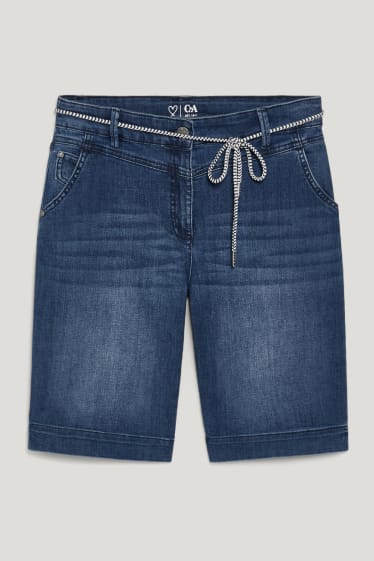Damen - Jeans-Shorts - jeans-blau