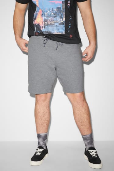 Uomo XL - Shorts di felpa - grigio