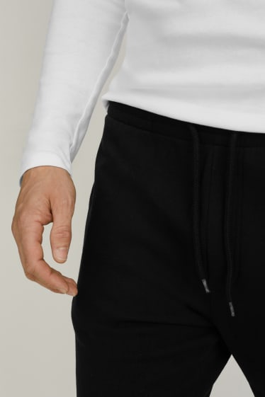 Uomo - Confezione da 2 - shorts in felpa - cotone biologico - nero
