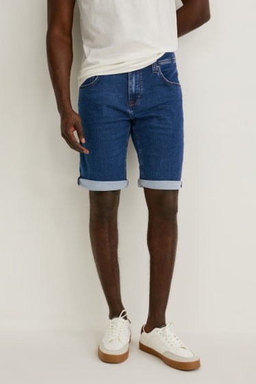 Men - MUSTANG - denim shorts - Chicago - denim-blue