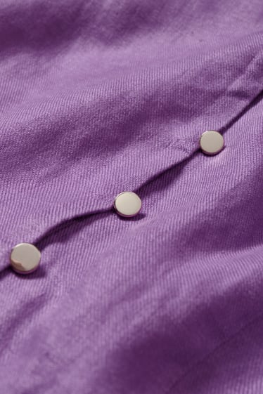 Women - Linen jumpsuit - violet
