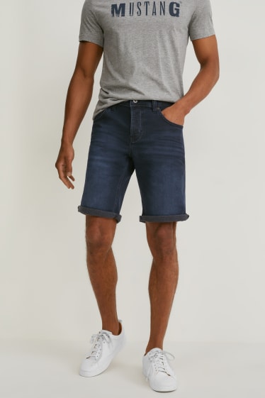 Uomo - MUSTANG - shorts di jeans - vita media - Chicago - jeans blu scuro