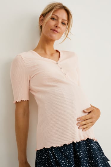 Femei - Tricou pentru alăptare - roz