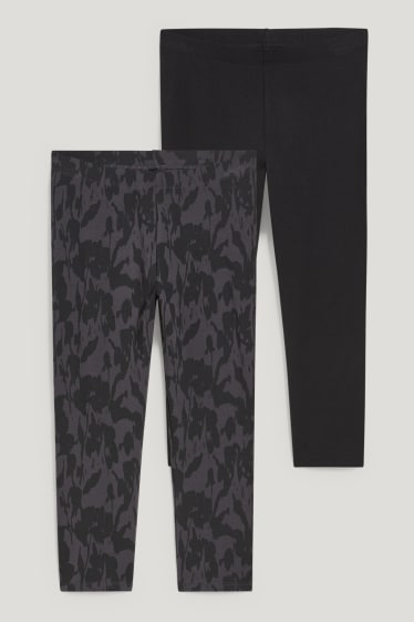 Damen - Multipack 2er - Capri-Leggings - LYCRA® - schwarz