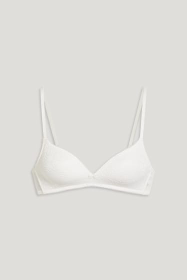 Donna - Reggiseno senza ferretti - imbottito - LYCRA® - bianco crema