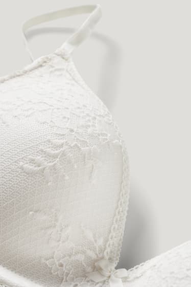 Donna - Reggiseno senza ferretti - imbottito - LYCRA® - bianco crema