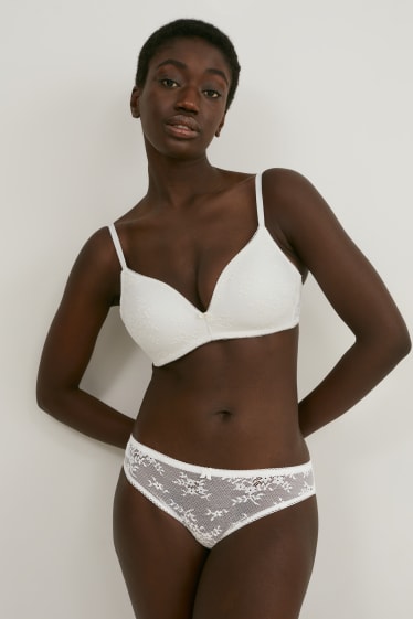 Donna - Reggiseno senza ferretti - imbottito - LYCRA® - bianco crema