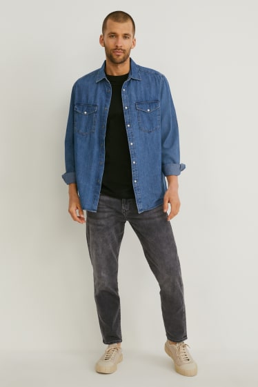 Mężczyźni - Tapered jeans - LYCRA® - czarny-melanż