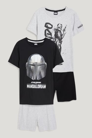 Chlapecké - Multipack 2 ks - Hvězdné války: Mandalorian - letní pyžamo - černá