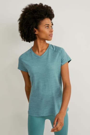 Donna - Maglia tecnica - hiking - blu melange