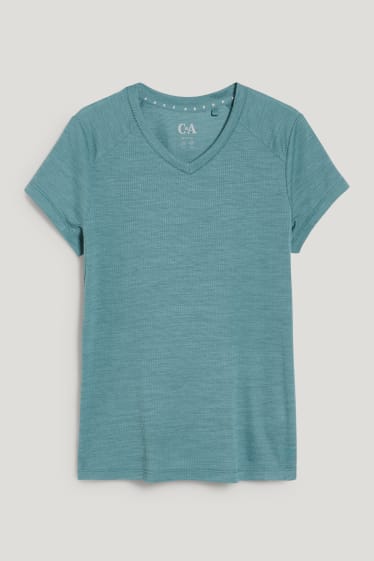 Donna - Maglia tecnica - hiking - blu melange