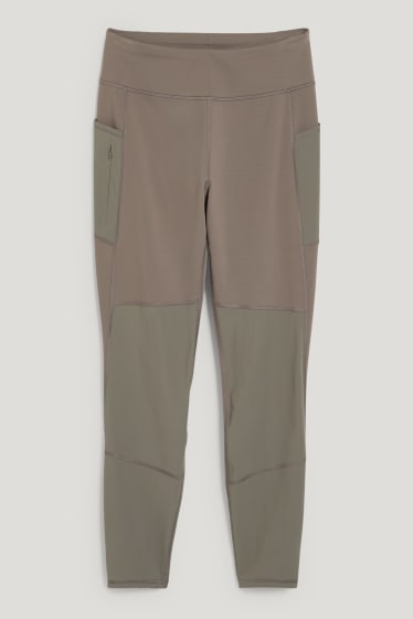 Damen - Funktions-Leggings - 4 Way Stretch - taupe