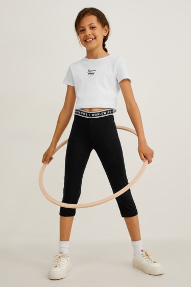 Bambine: - Confezione da 5 - leggings - nero